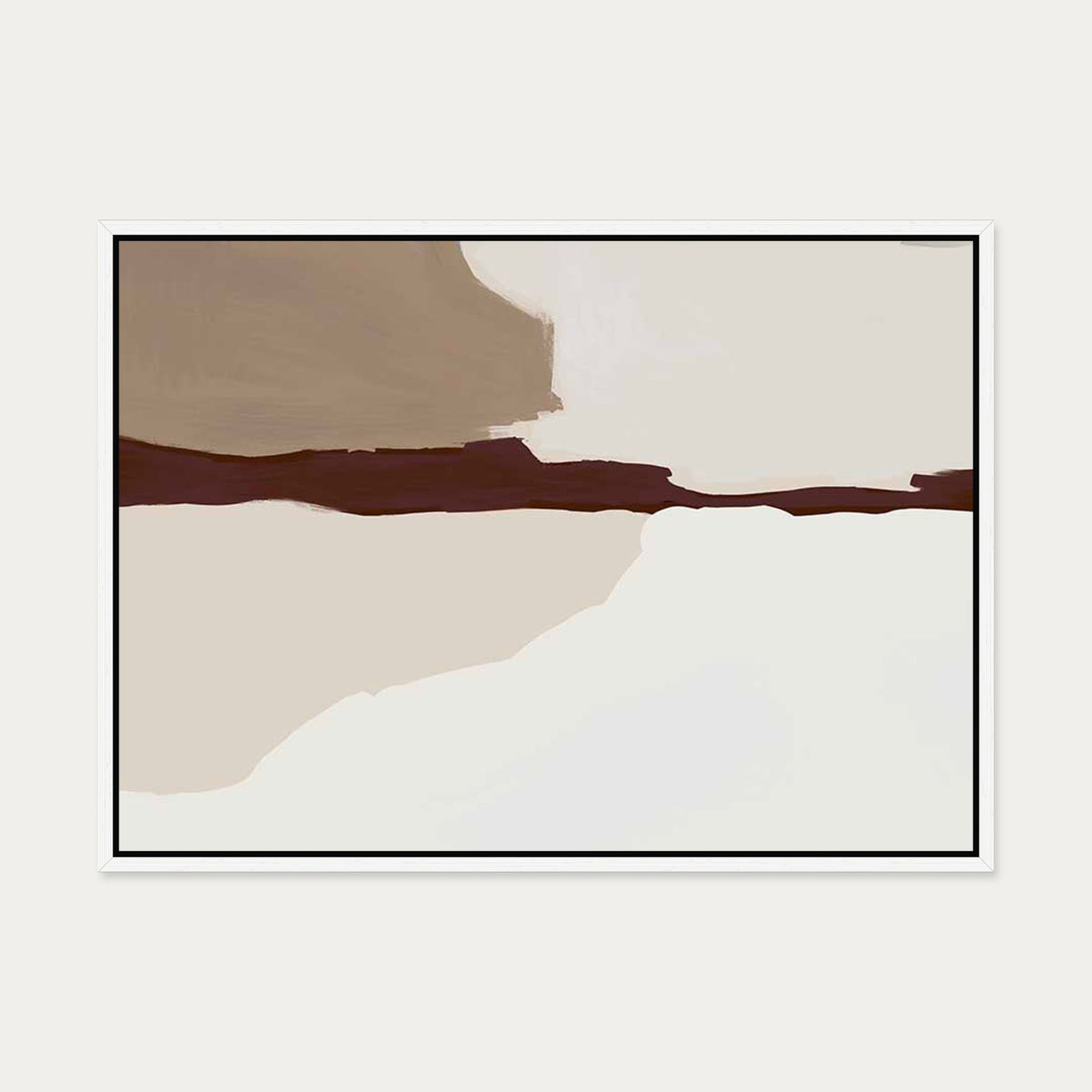 Untitled V Canvas Art — 50 x 70 cm — White Frame