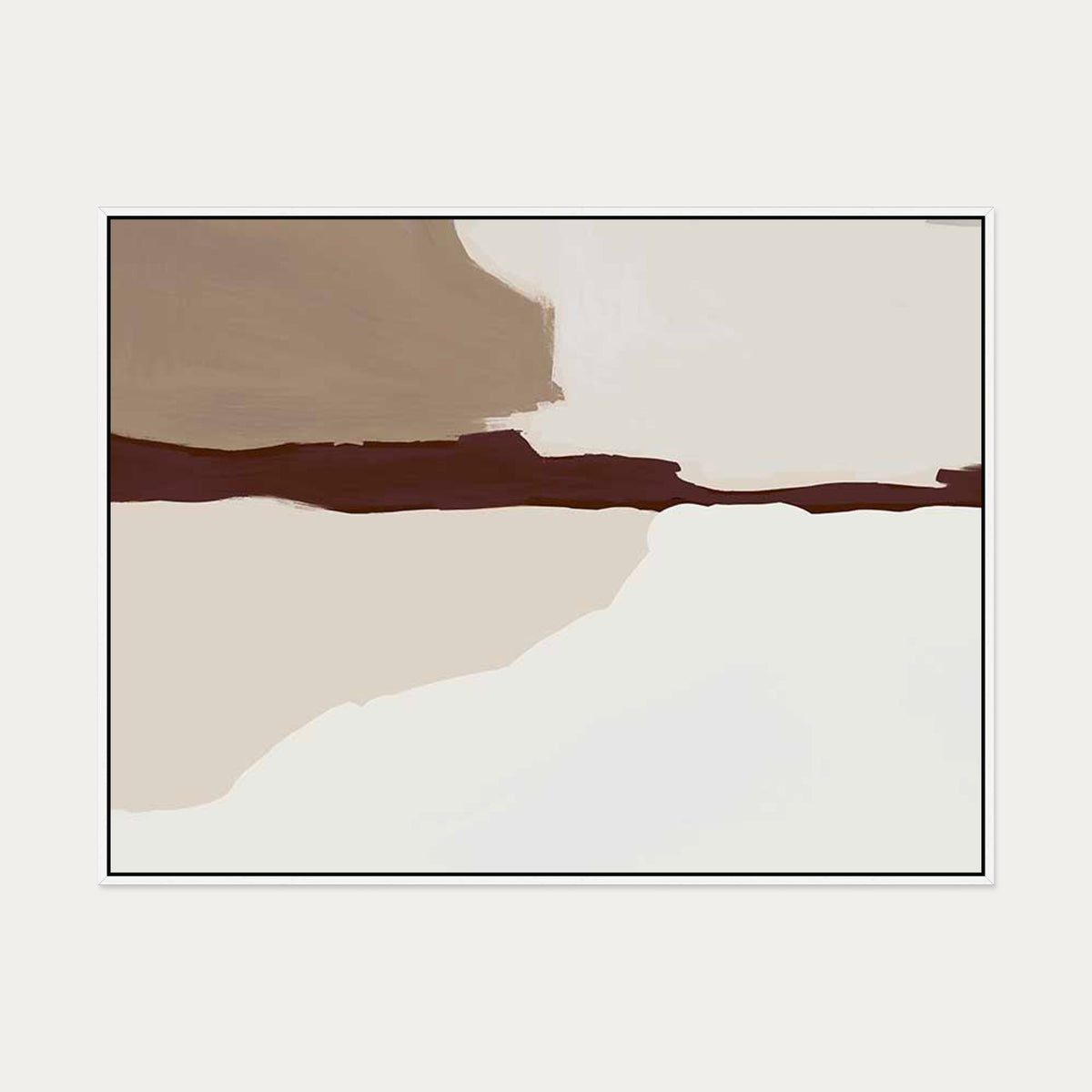 Untitled V Canvas Art — 90 x 120 cm — White Frame