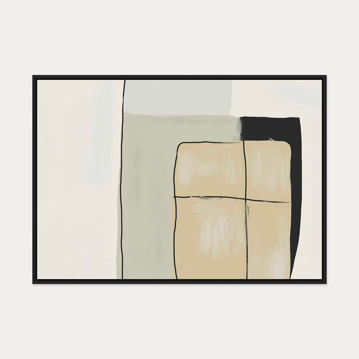 Untitled VI Canvas Art — 70 x 100 cm — Black Frame