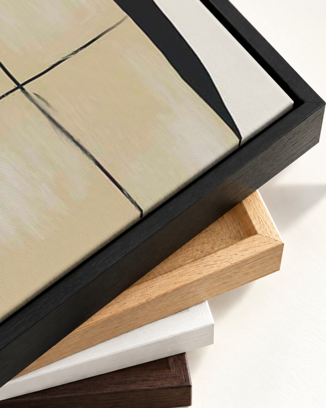 Untitled VI Canvas Art — framed canvas corner and wrapped canvas detail