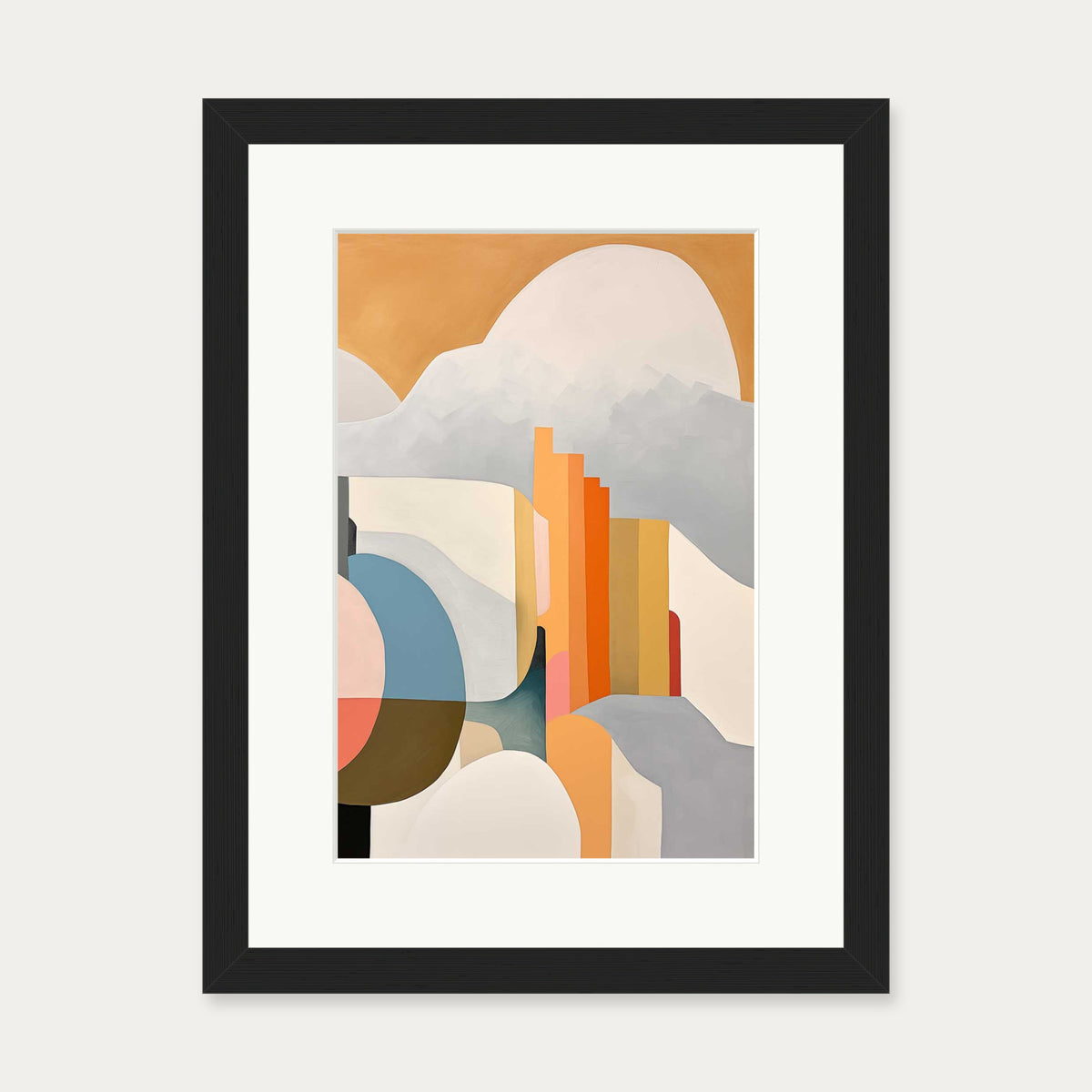 Urban City Art Print — 30 x 40 cm — Black Frame