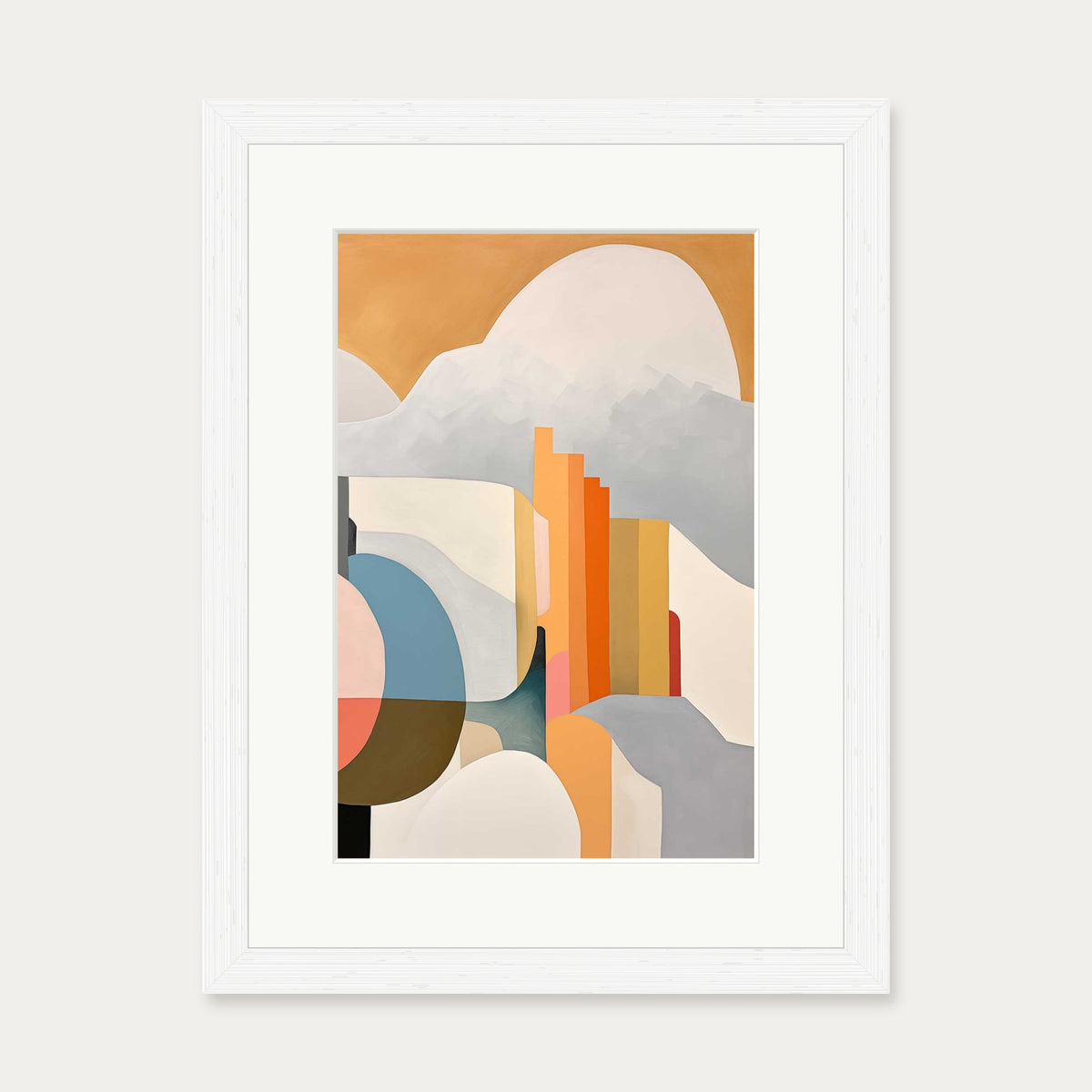 Urban City Art Print — 30 x 40 cm — White Frame