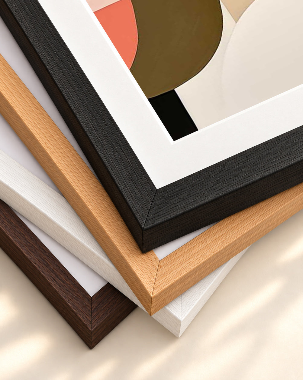 Urban City Art Print — framed print corner with 5 cm mount and bevel