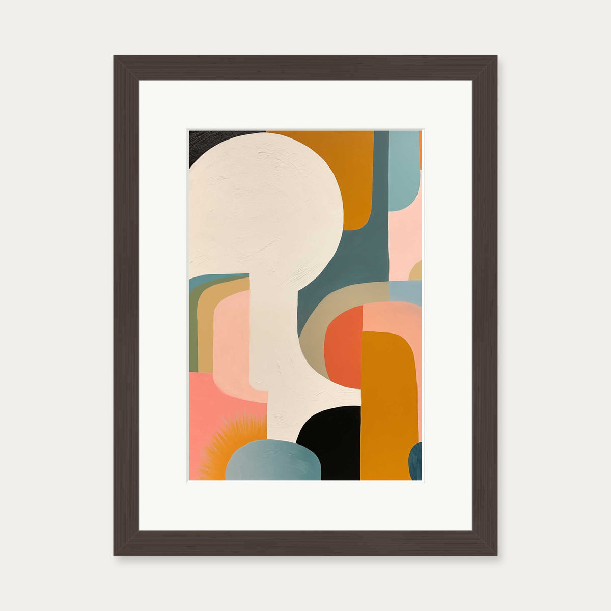 Urban City II Art Print — 30 x 40 cm — Brown Frame