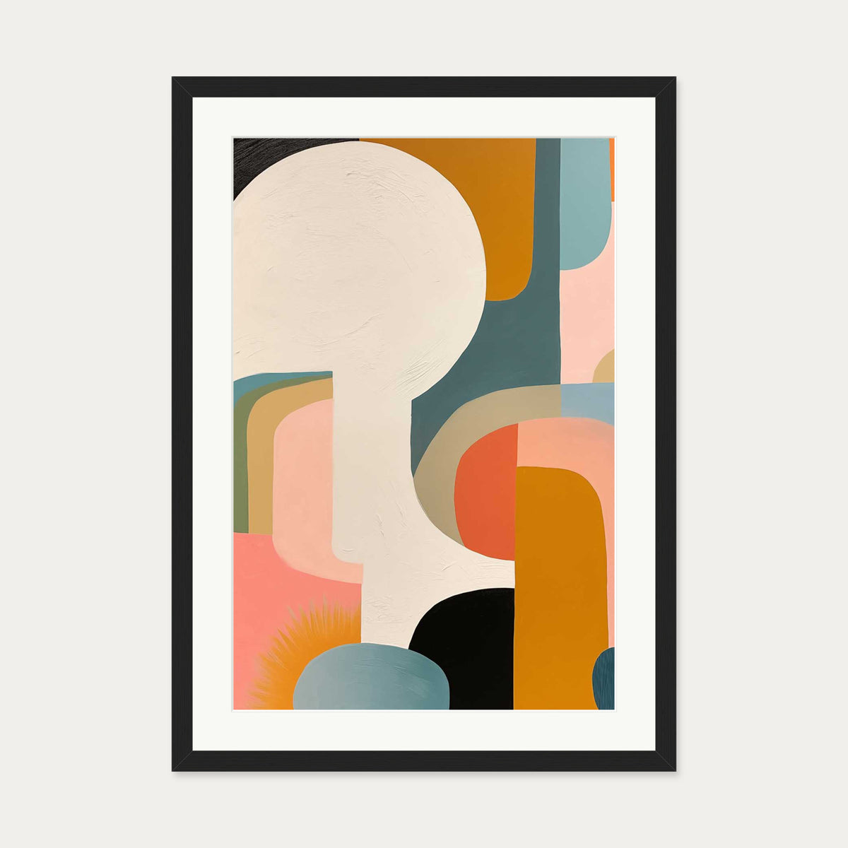 Urban City II Art Print — 50 x 70 cm — Black Frame