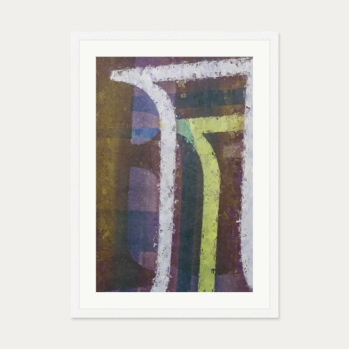 Urban Colours Art Print — 50 x 70 cm — White Frame
