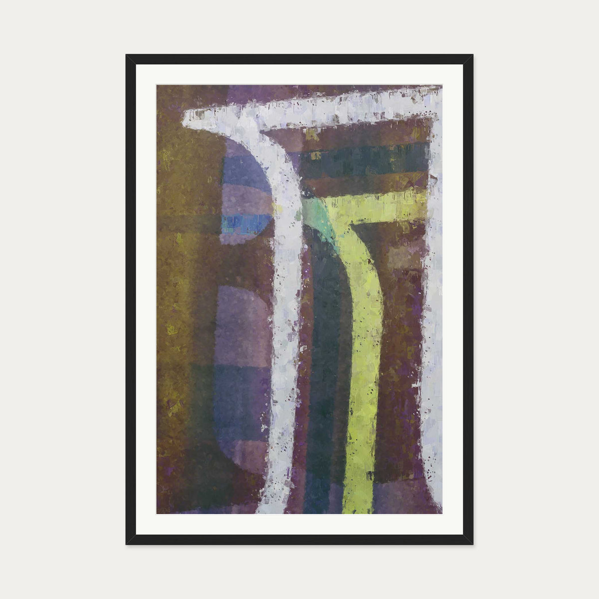 Urban Colours Art Print — 70 x 100 cm — Black Frame