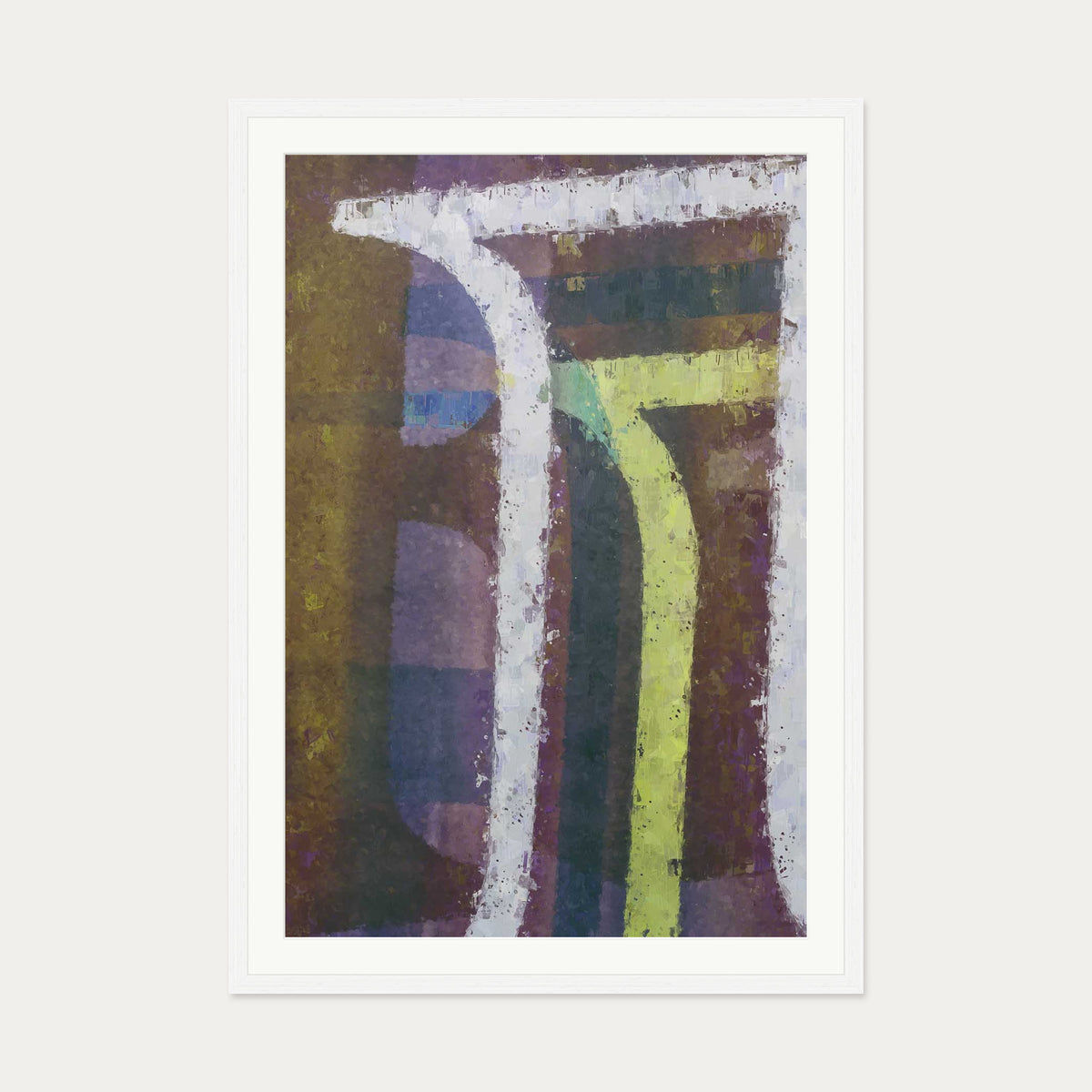 Urban Colours Art Print — 70 x 100 cm — White Frame