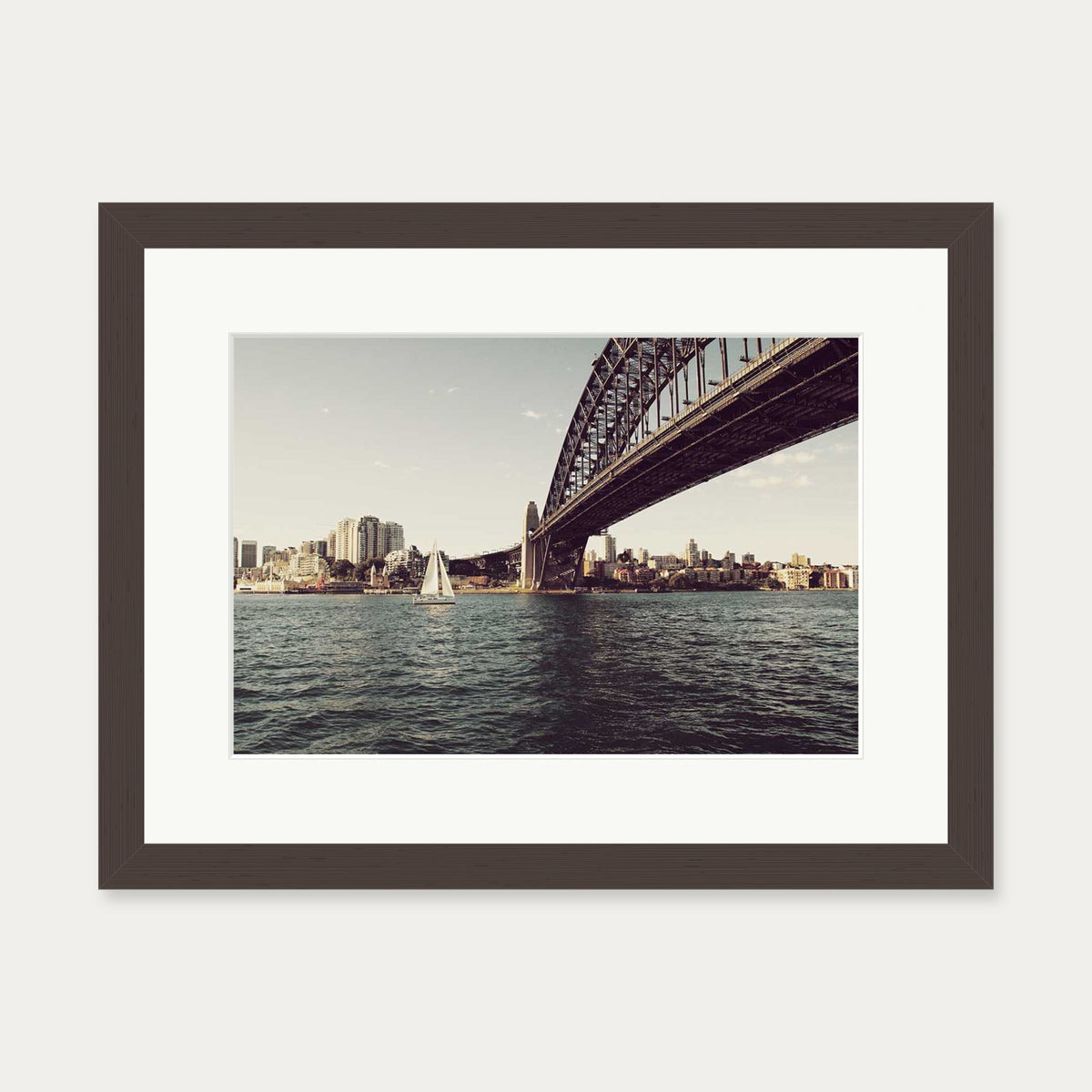Urban Landscape Wall Art Print — 30 x 40 cm — Brown Frame