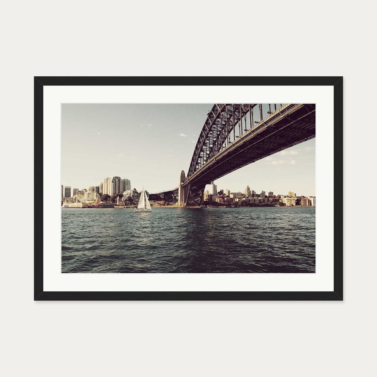 Urban Landscape Wall Art Print — 50 x 70 cm — Black Frame