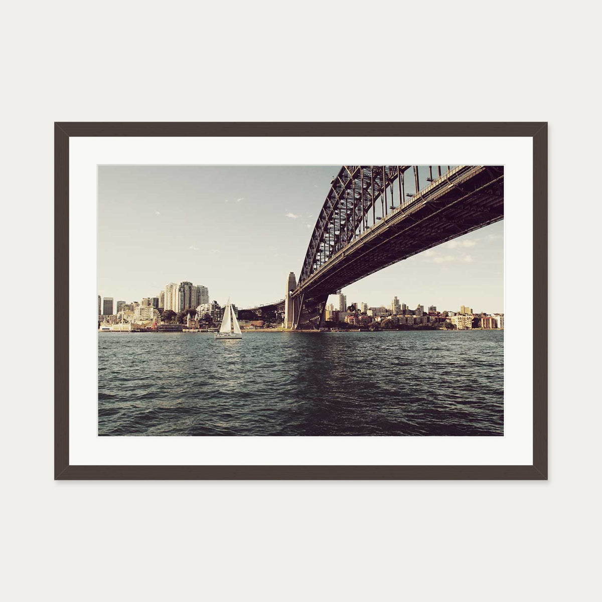 Urban Landscape Wall Art Print — 50 x 70 cm — Brown Frame