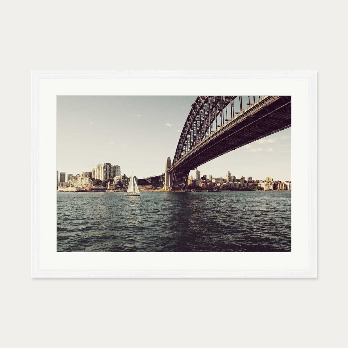 Urban Landscape Wall Art Print — 50 x 70 cm — White Frame