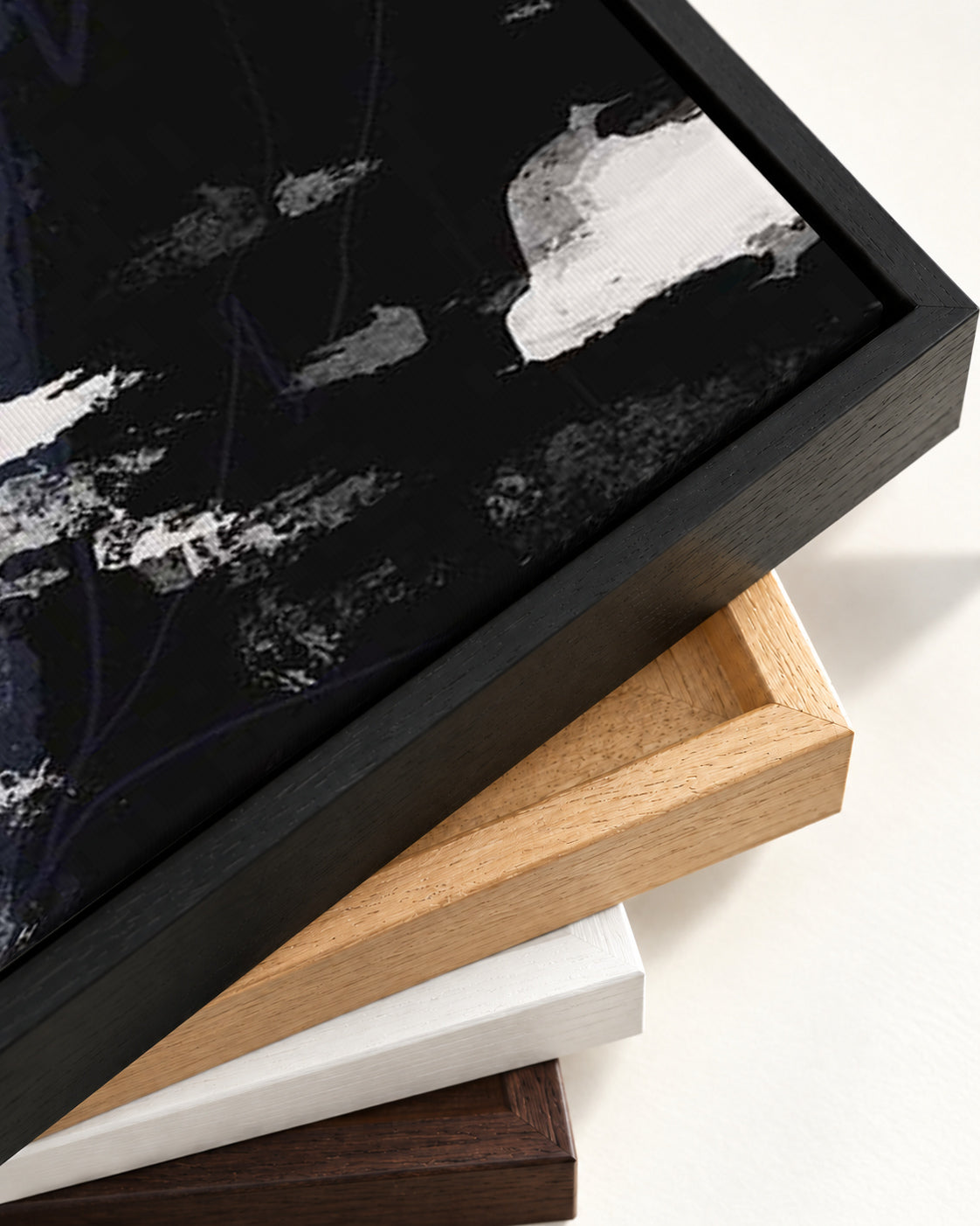 Urban Oasis Canvas Art — framed canvas corner and wrapped canvas detail