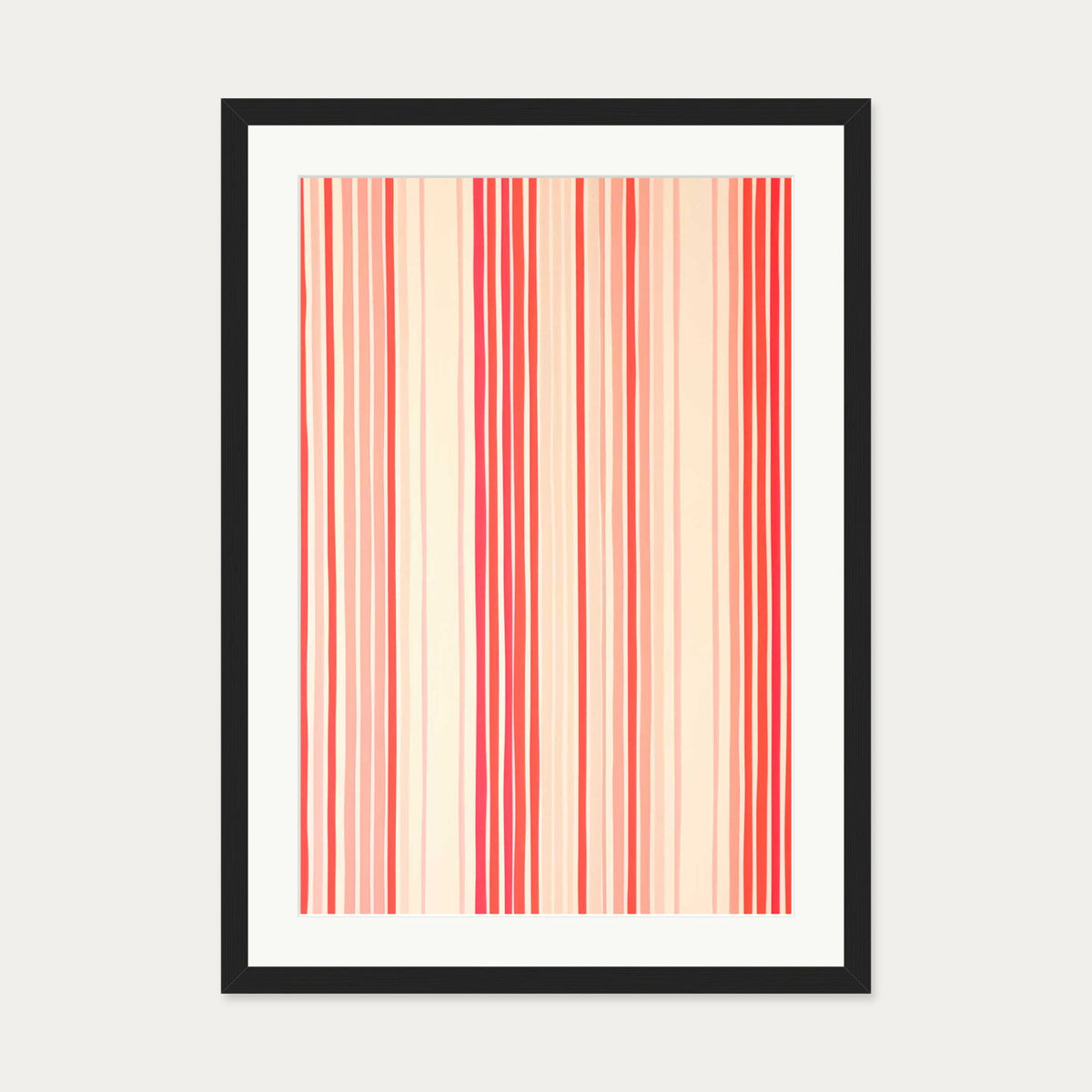 Vertical Lines Wall Art — 50 x 70 cm — Black Frame