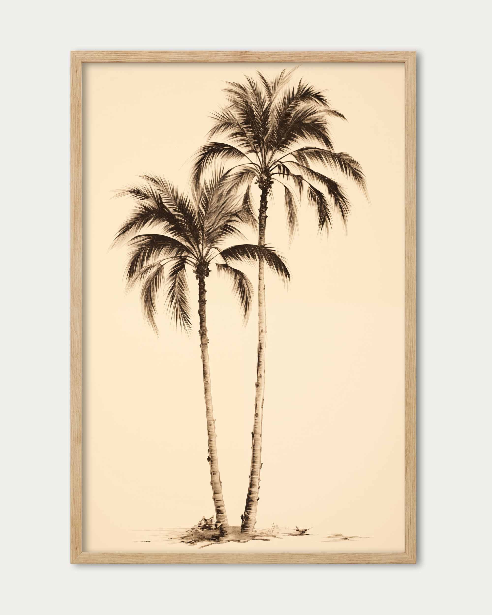 Golden Palms Wall Art Print