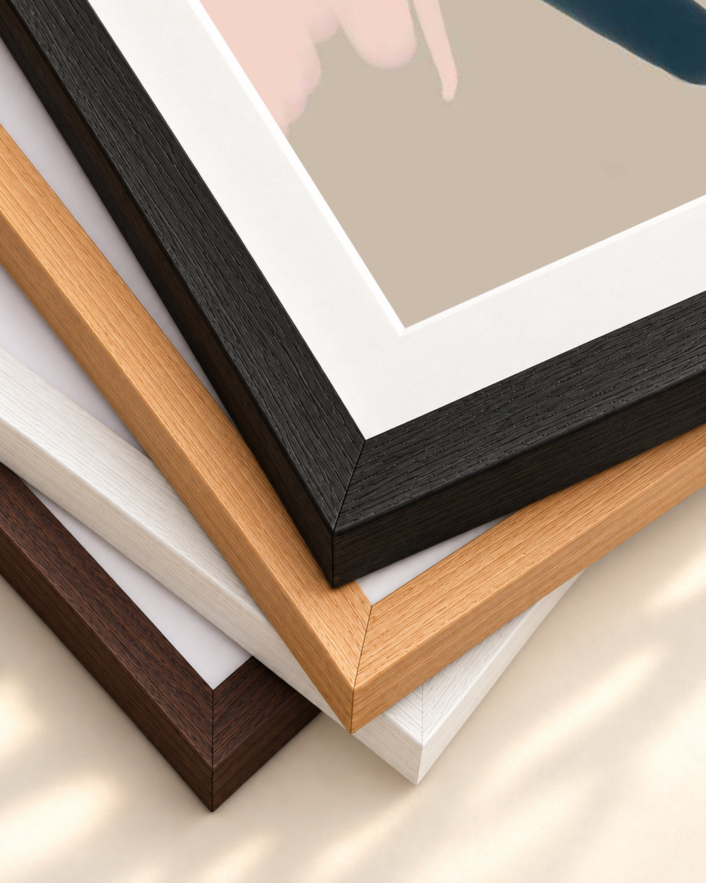 Violin Contemporary Art Print — framed print corner with 5 cm mount and bevel