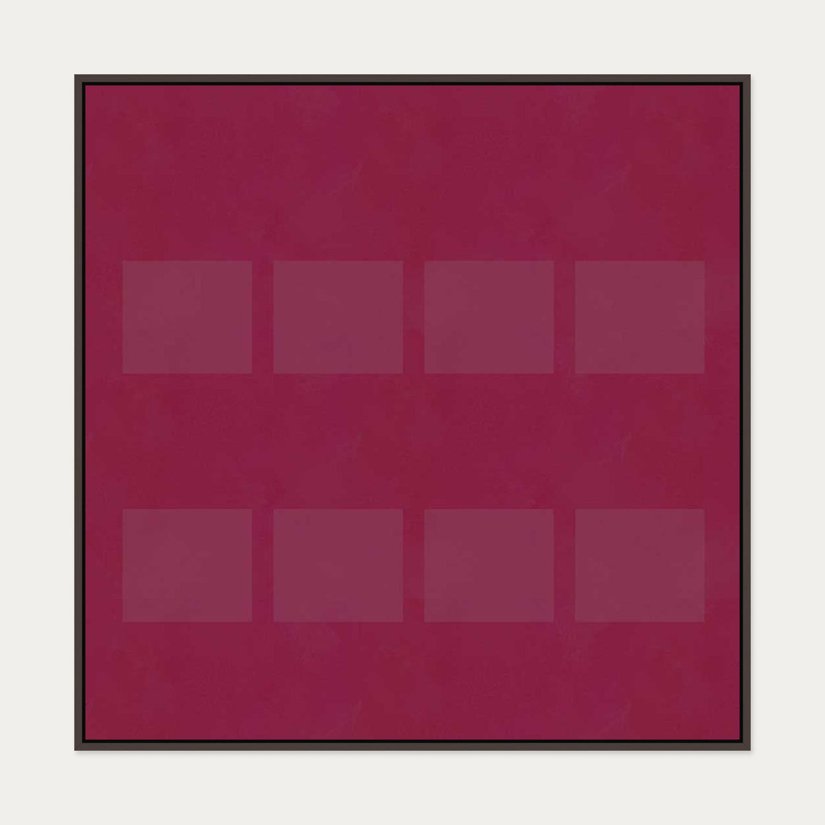 Viva Magenta I Canvas Art — 100 x 100 cm — Brown Frame