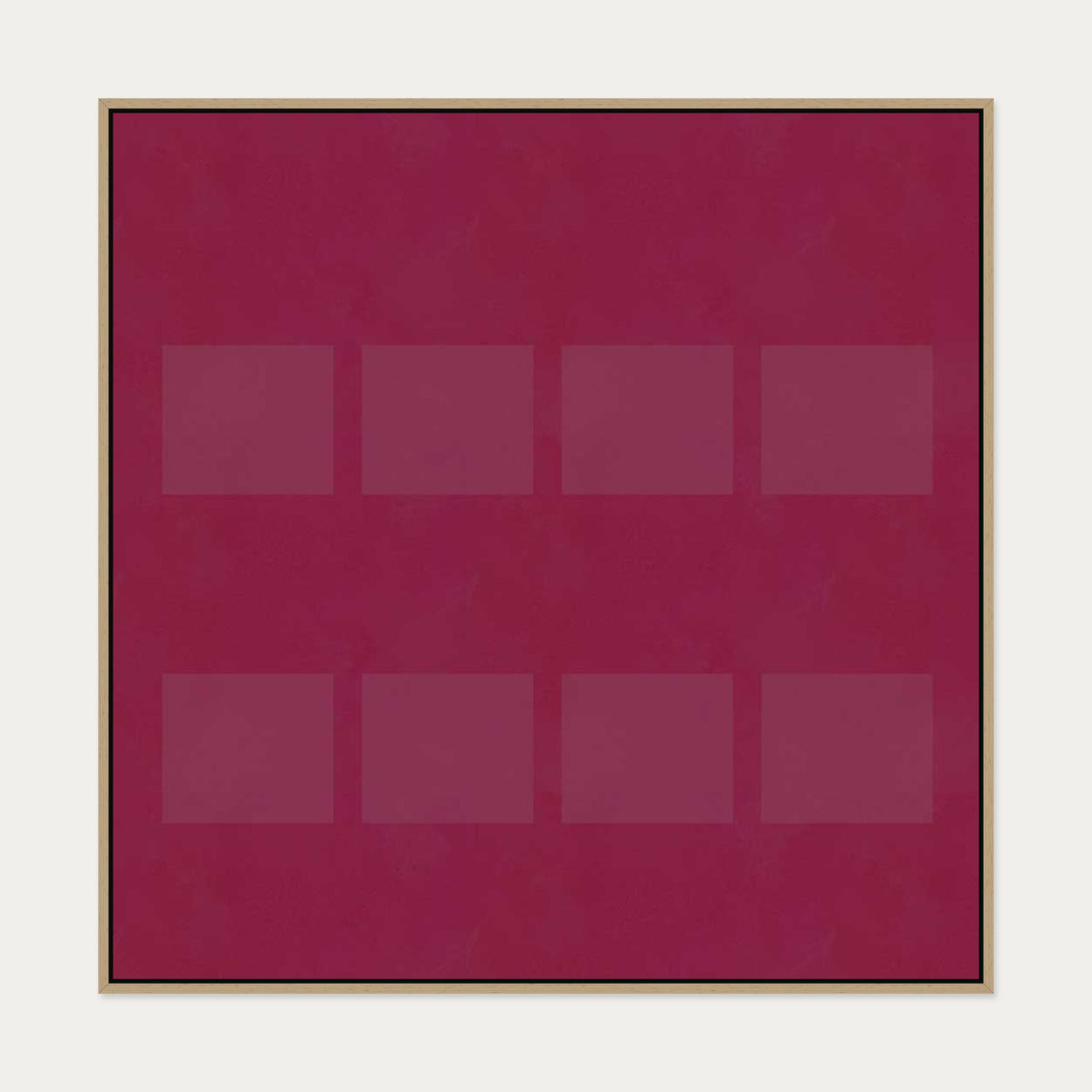 Viva Magenta I Canvas Art — 100 x 100 cm — Oak Frame
