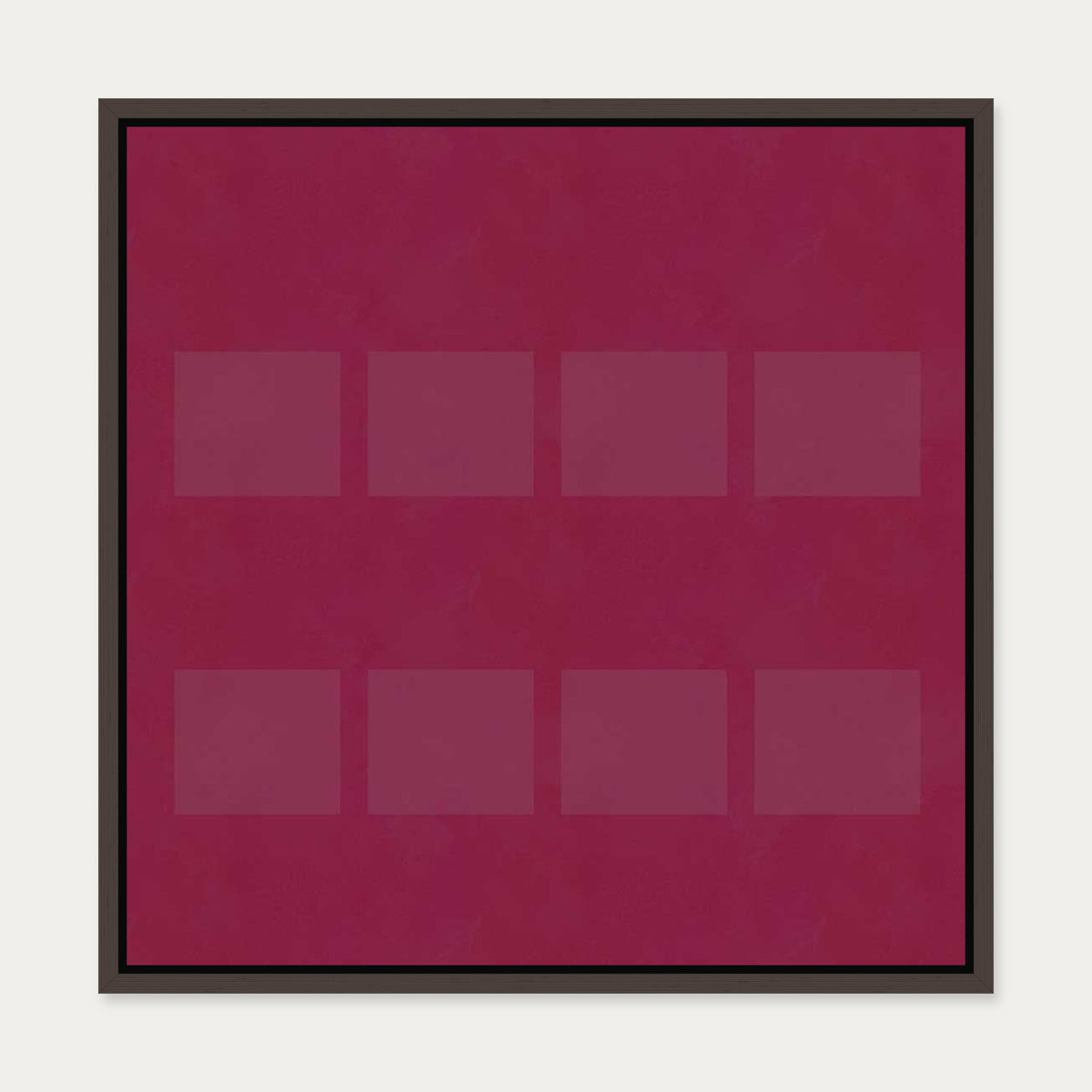 Viva Magenta I Canvas Art — 50 x 50 cm — Brown Frame