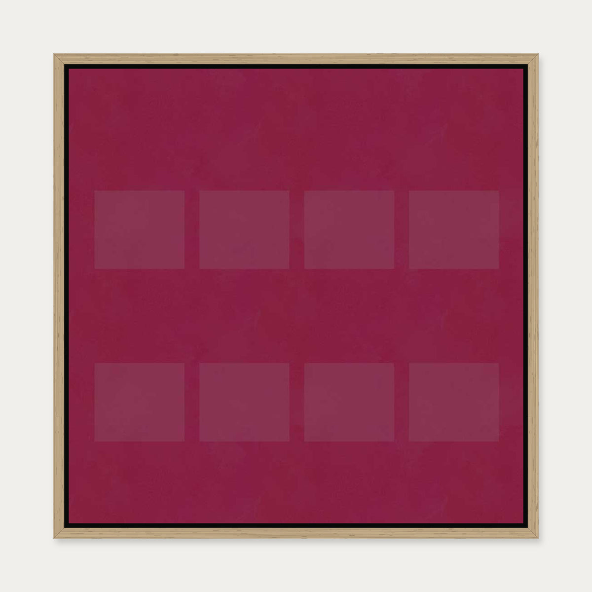 Viva Magenta I Canvas Art — 50 x 50 cm — Oak Frame