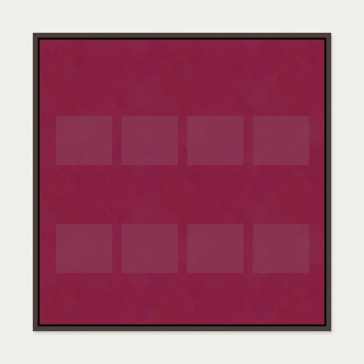 Viva Magenta I Canvas Art — 70 x 70 cm — Brown Frame