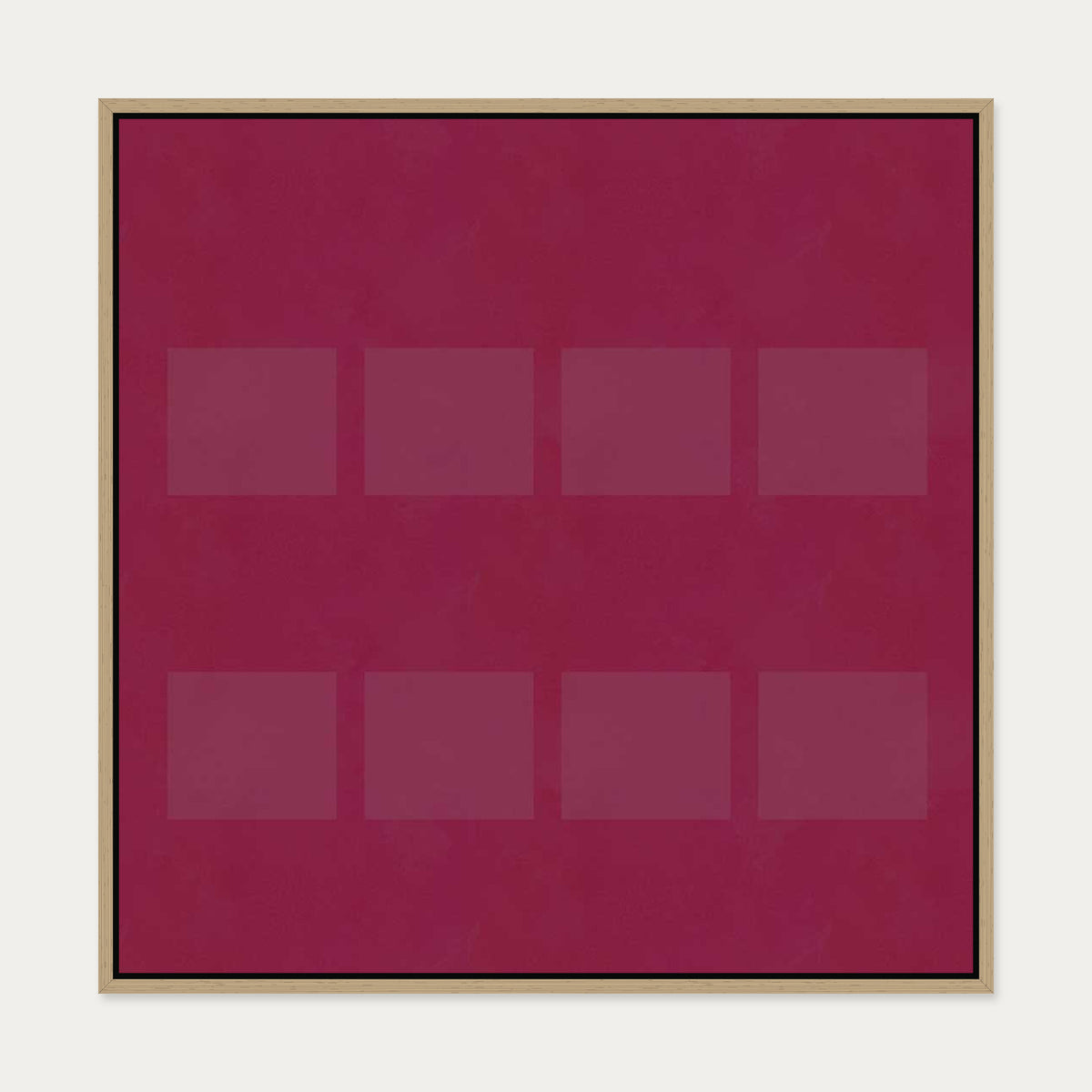 Viva Magenta I Canvas Art — 70 x 70 cm — Oak Frame