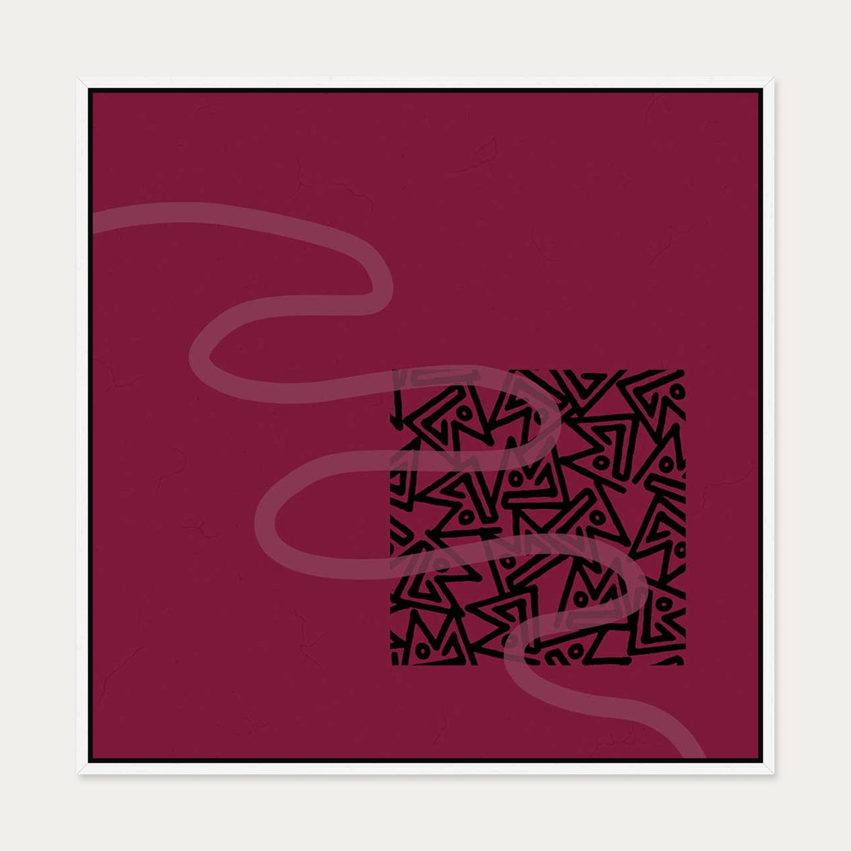 Viva Magenta II Canvas Art — 70 x 70 cm — White Frame