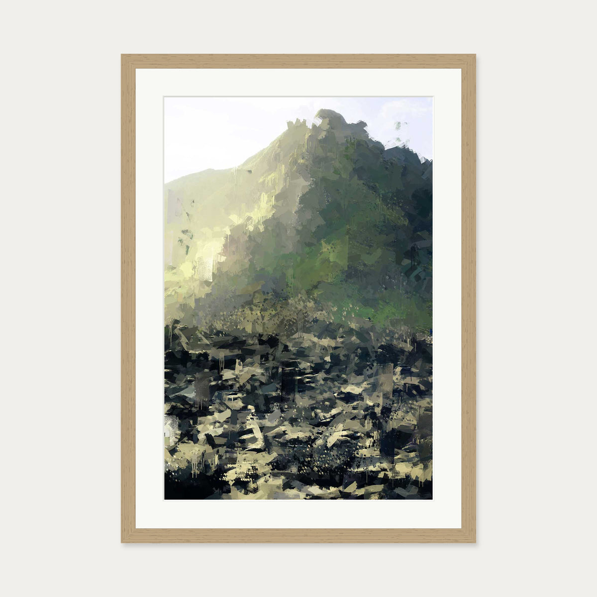 Walk Me To The Mountains Art Print — 50 x 70 cm — Oak Frame