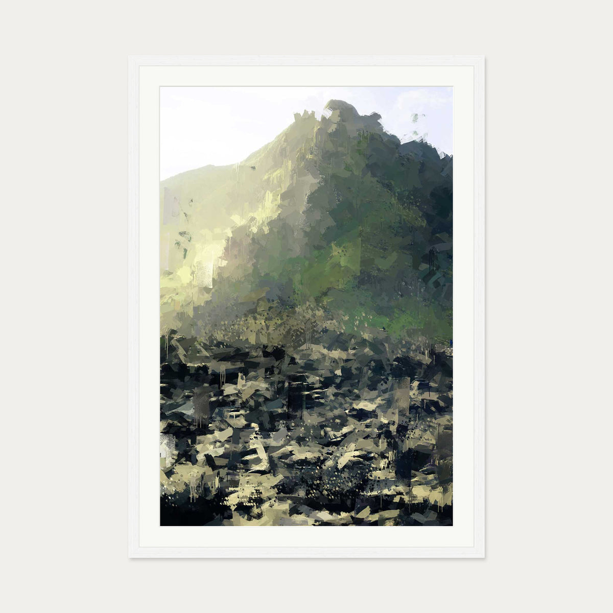 Walk Me To The Mountains Art Print — 70 x 100 cm — White Frame