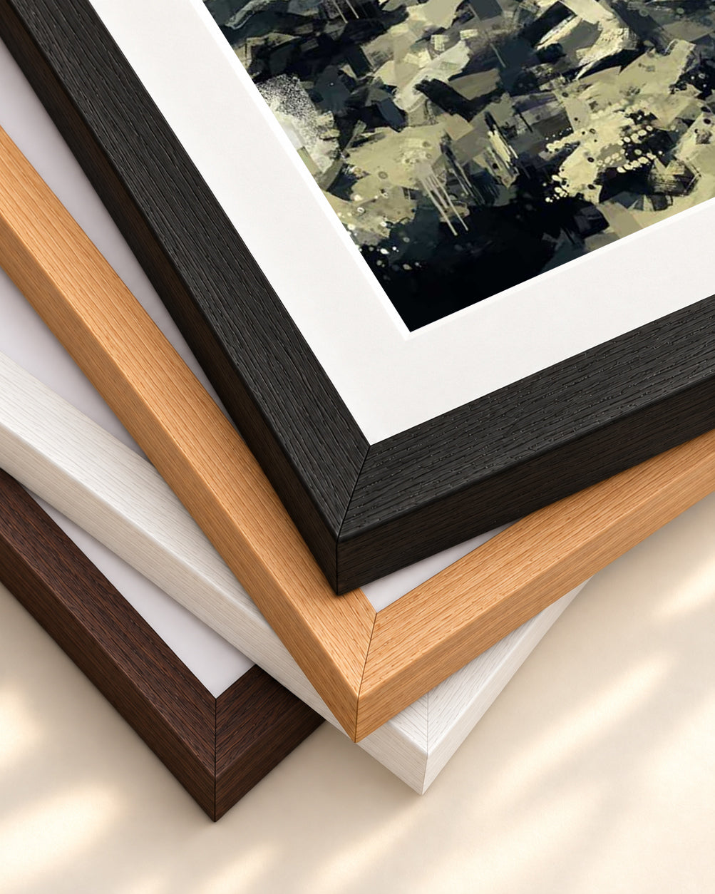 Walk Me To The Mountains Art Print — framed print corner with 5 cm mount and bevel