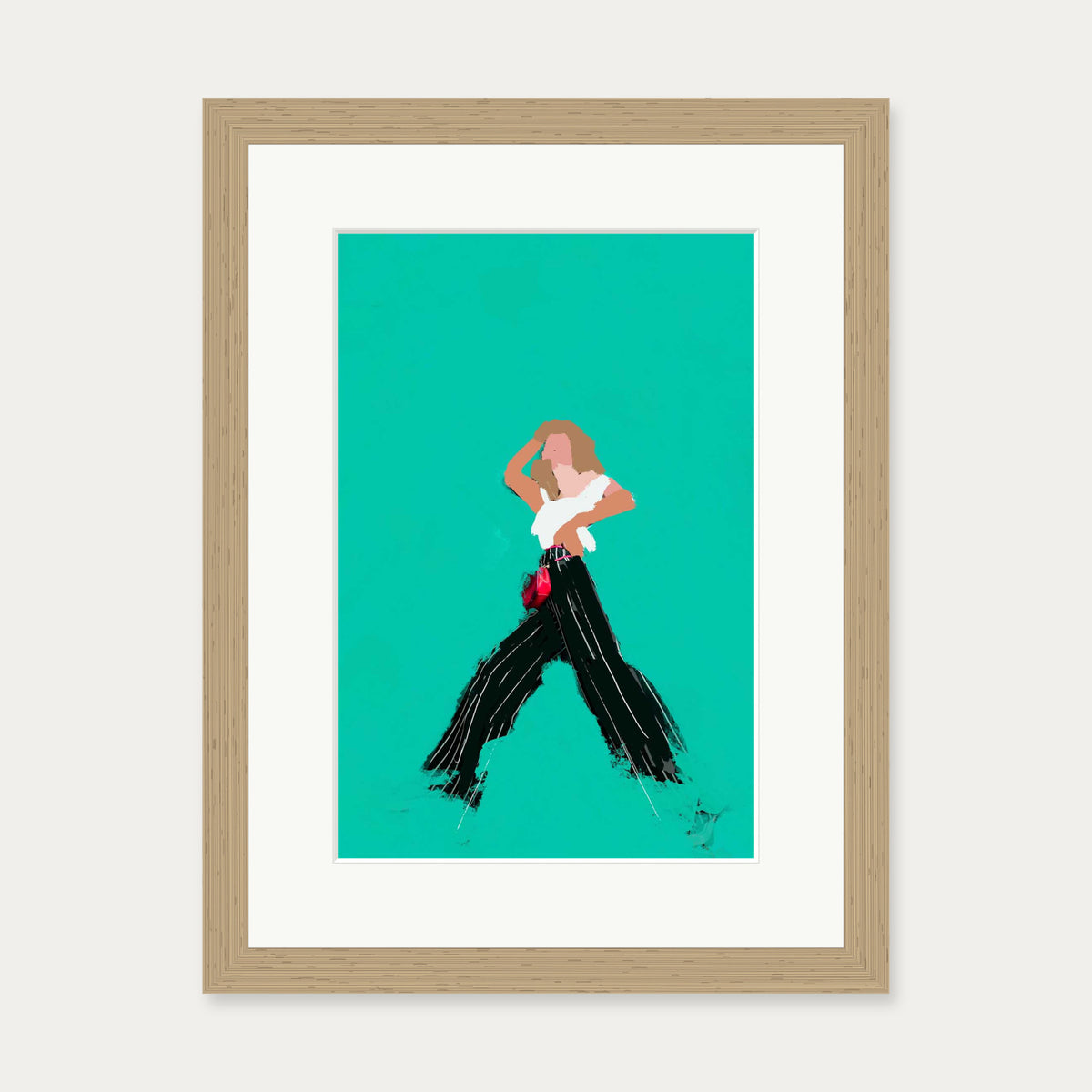 Walking In Wonder Art Print — 30 x 40 cm — Oak Frame