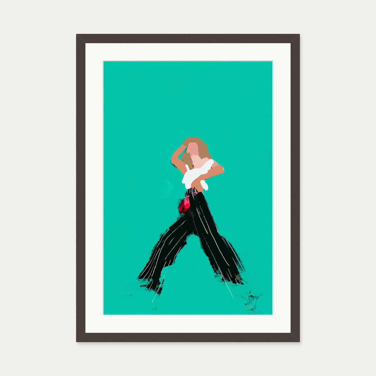 Walking In Wonder Art Print — 50 x 70 cm — Brown Frame