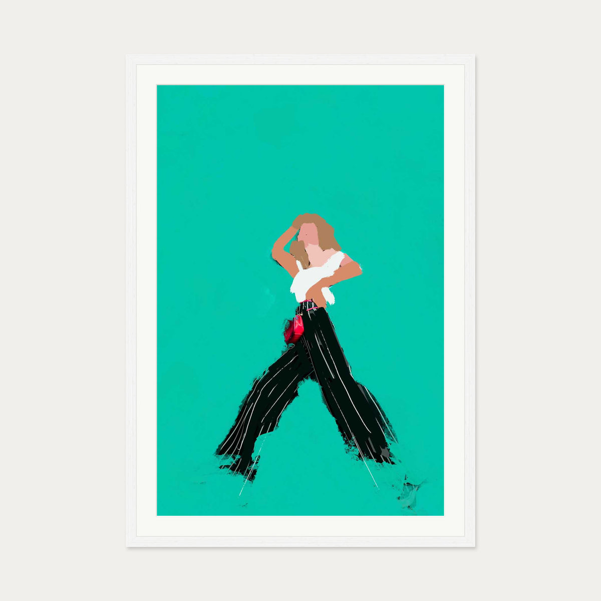 Walking In Wonder Art Print — 70 x 100 cm — White Frame