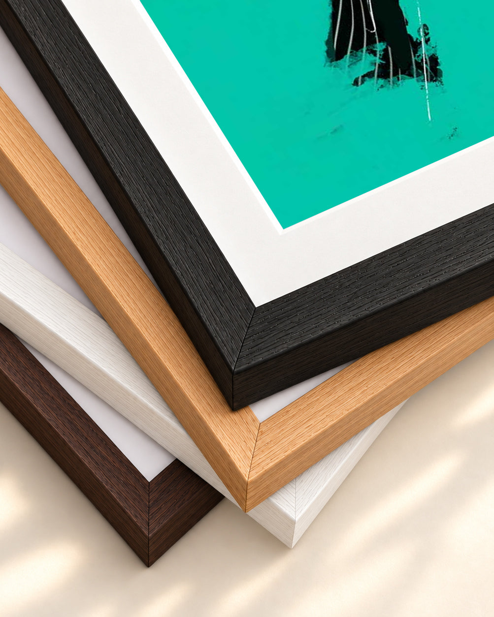 Walking In Wonder Art Print — framed print corner with 5 cm mount and bevel