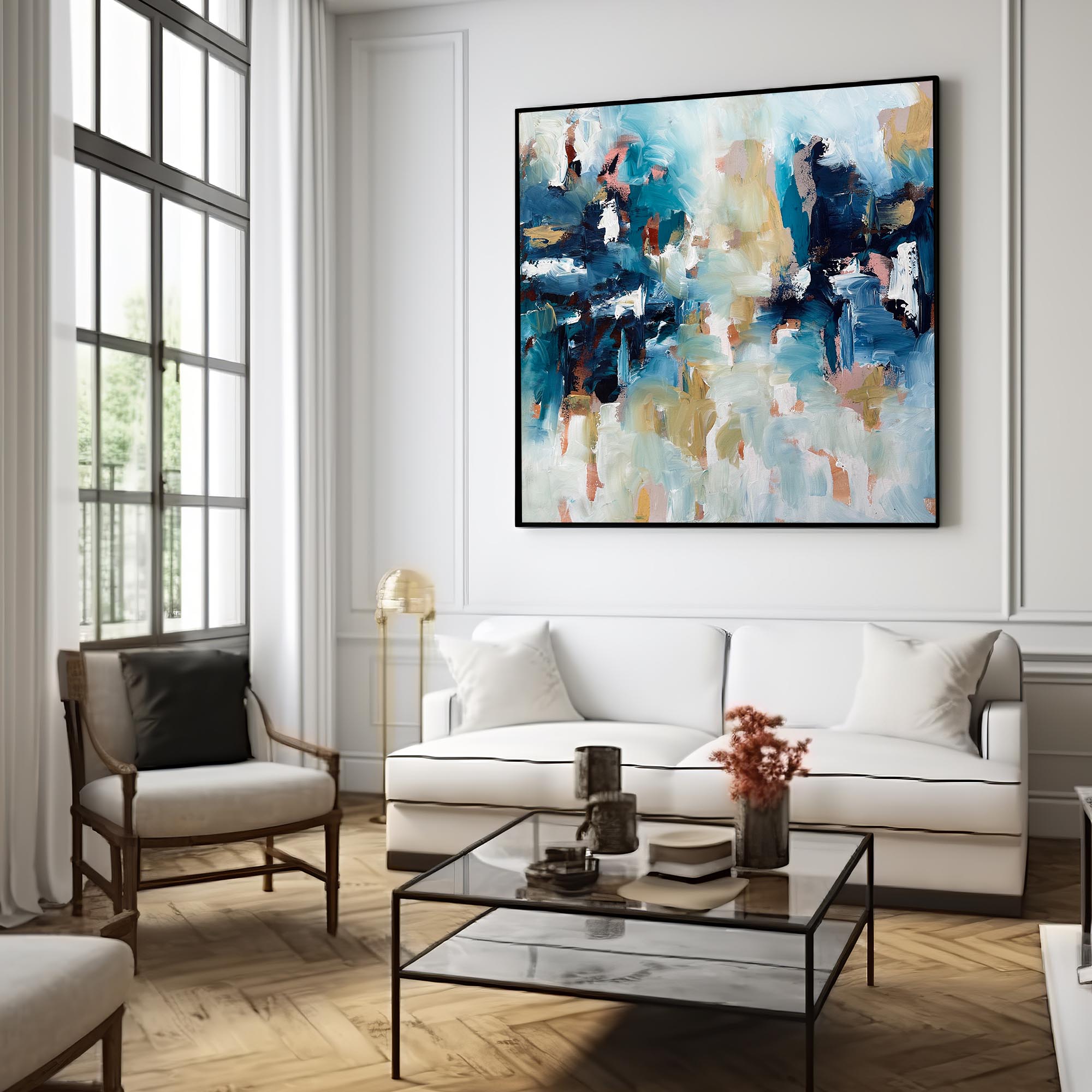 Once In A Blue Moon | Original Painting | 120x120cm