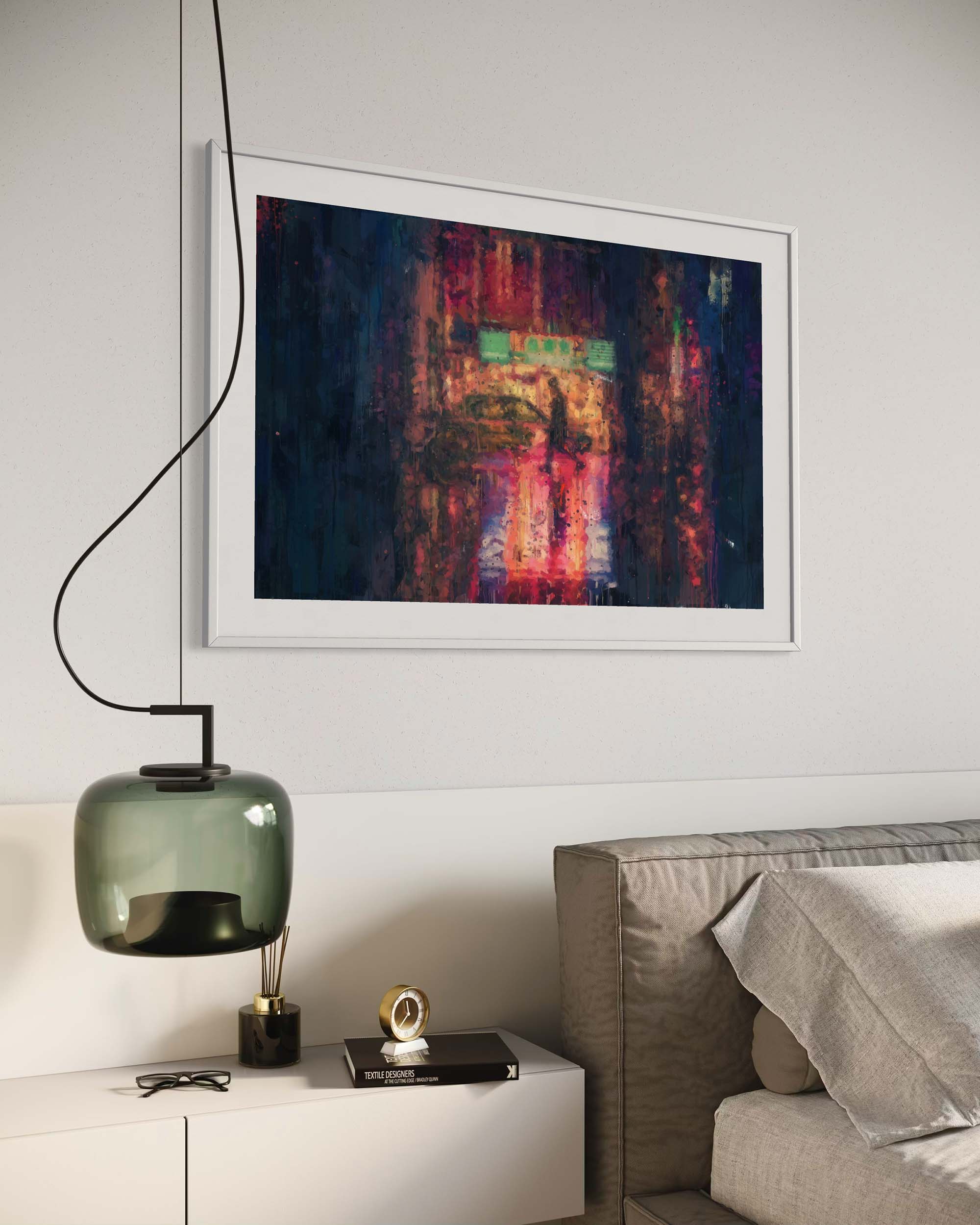 New York City At Night Impressionist Art Print