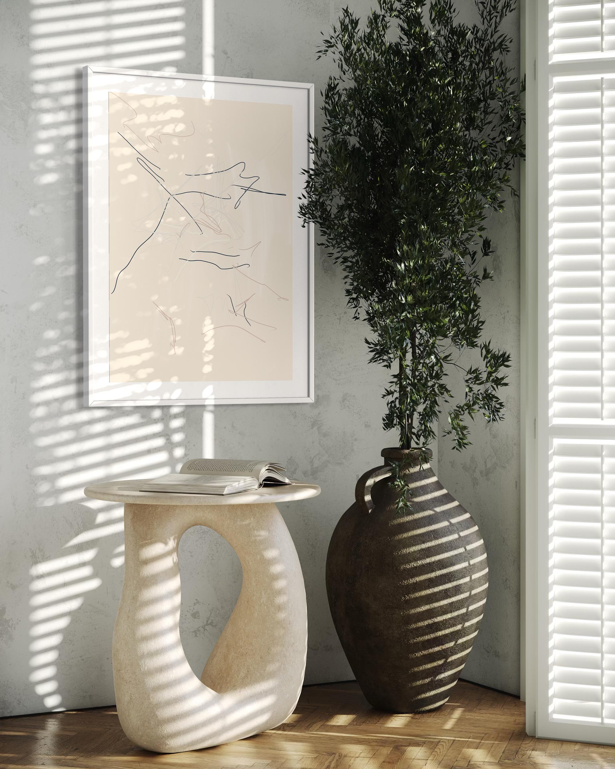 Abstract Line Drawing Art Print