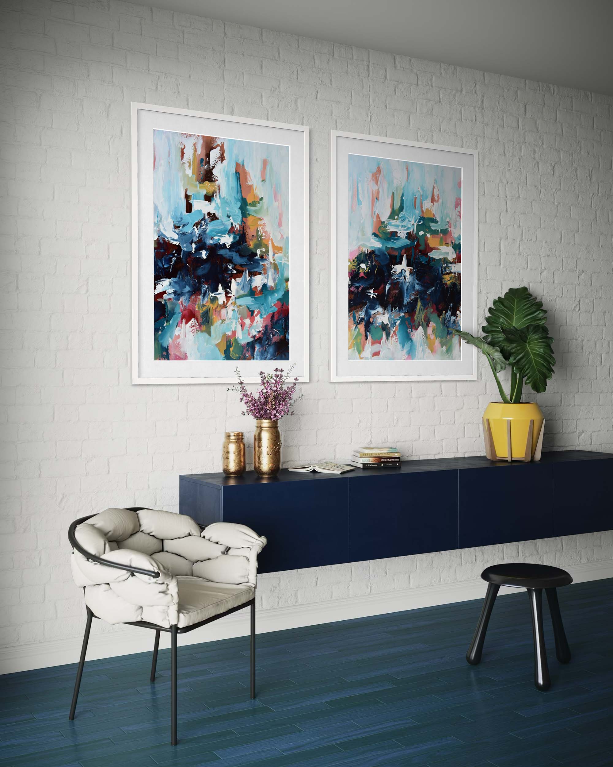 Vibrant Landscape Print Set Of 2