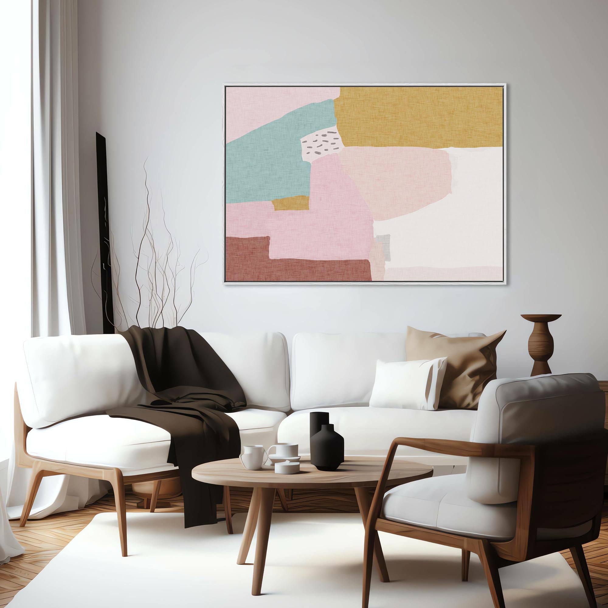 Vintage Abstract Canvas Print-Abstract House