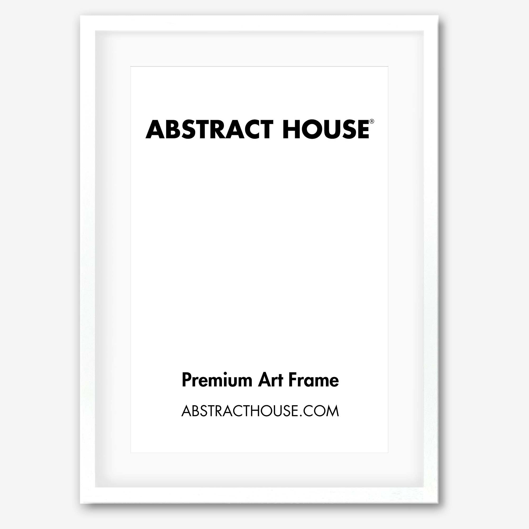 Poster Frame With Non-Reflective Glass-White-A3 29.7 x 42 cm-Abstract House