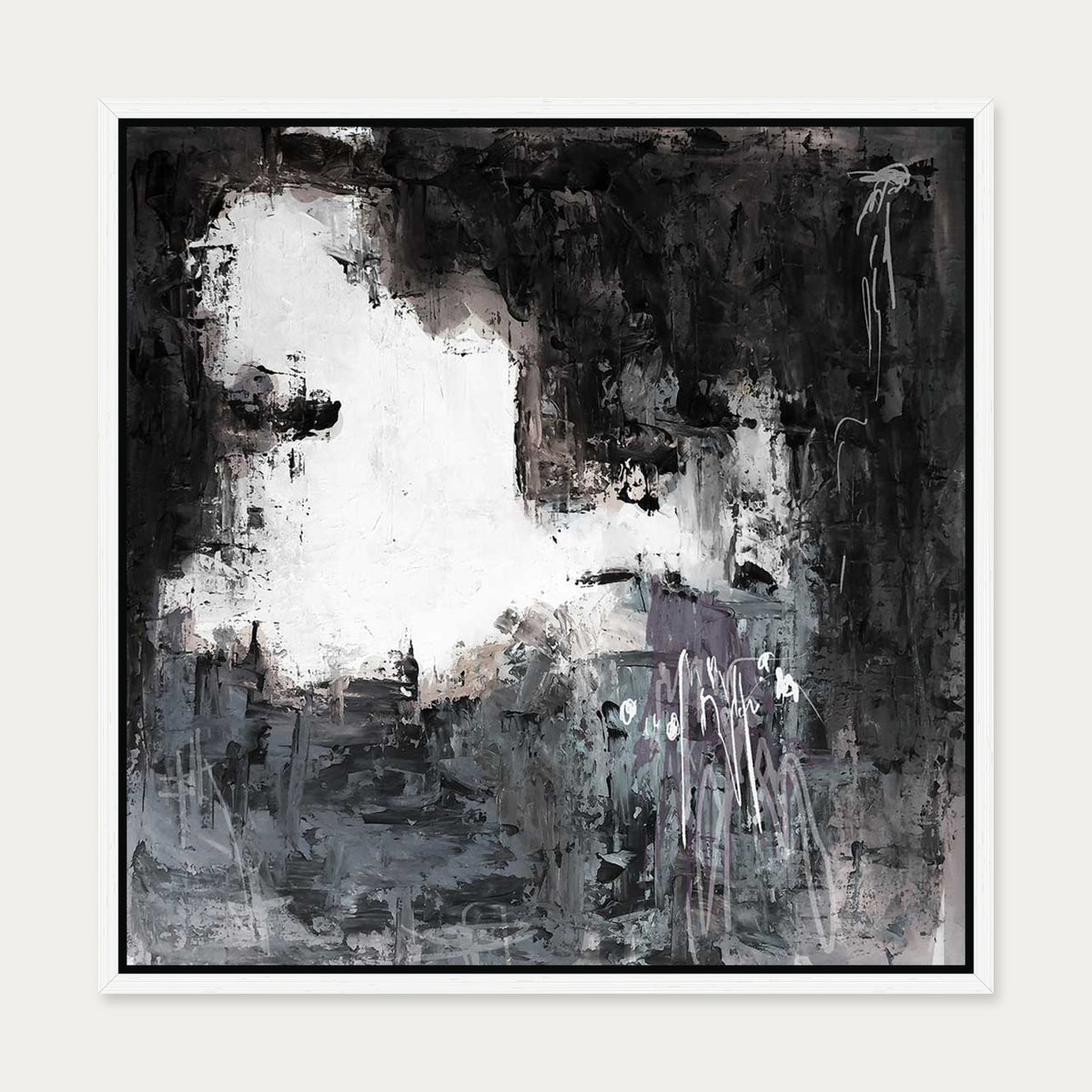 Wild Echoes Canvas Art — 50 x 50 cm — White Frame