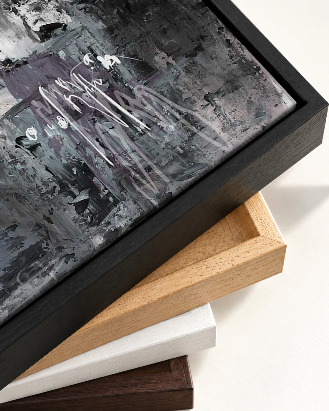 Wild Echoes Canvas Art — framed canvas corner and wrapped canvas detail