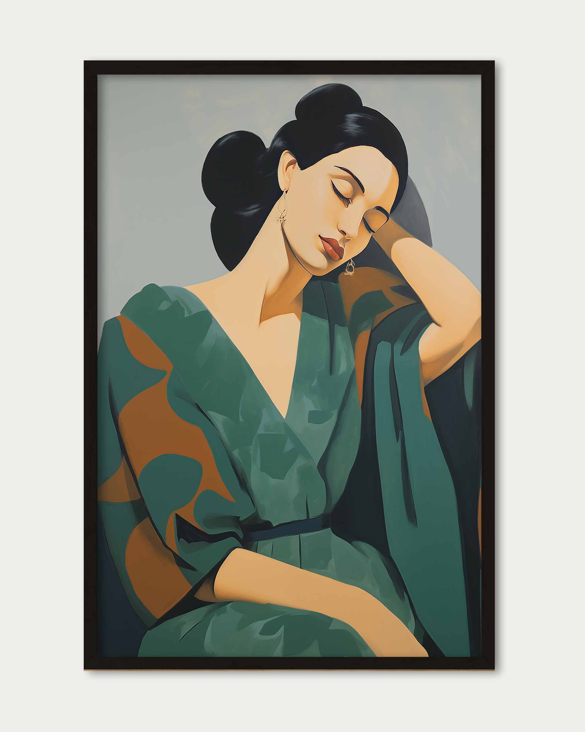 Green Dress Wall Art Print