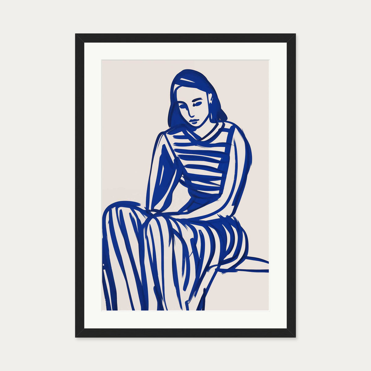 Wondering Art Print — 50 x 70 cm — Black Frame