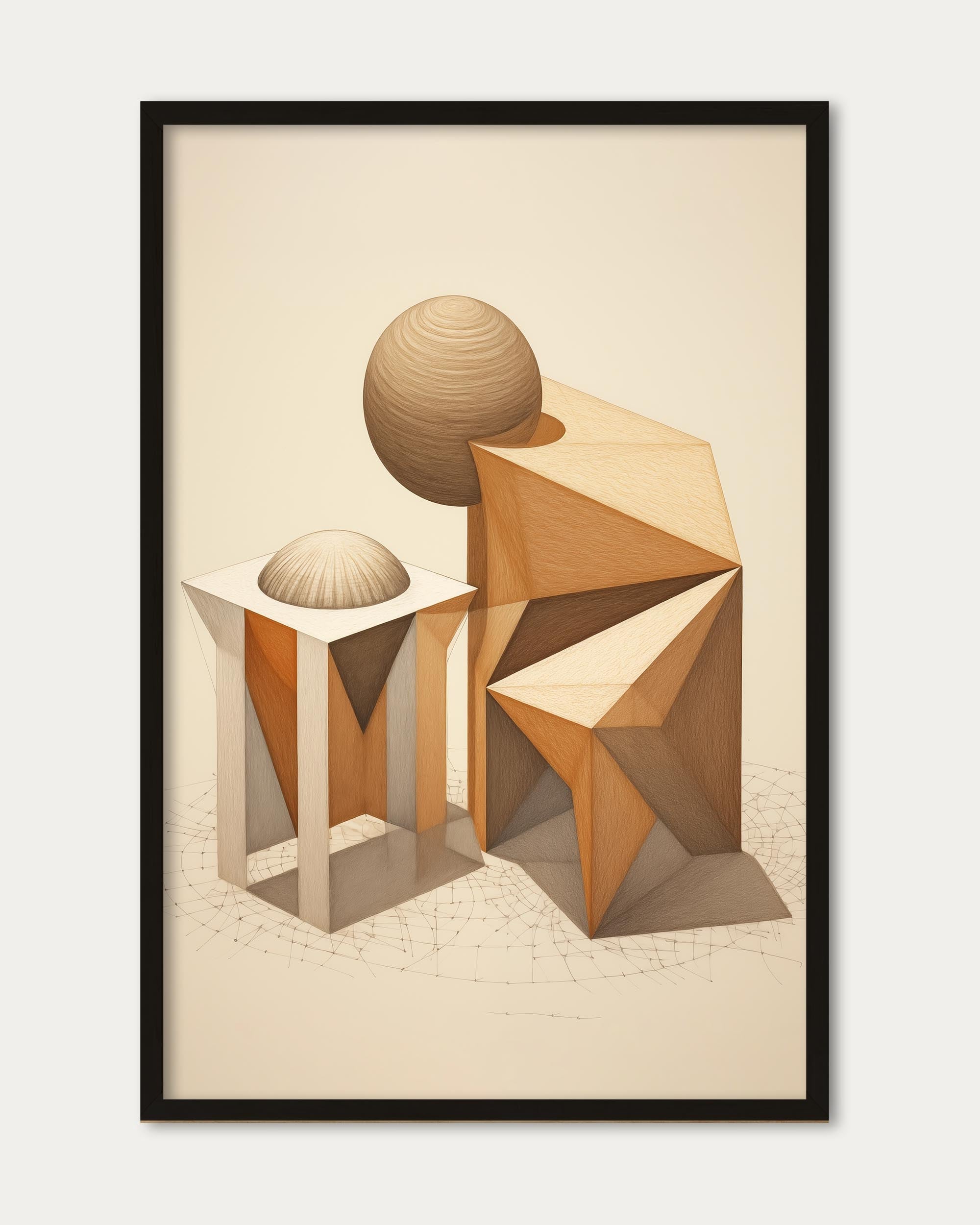 Cubic Figure Art Print