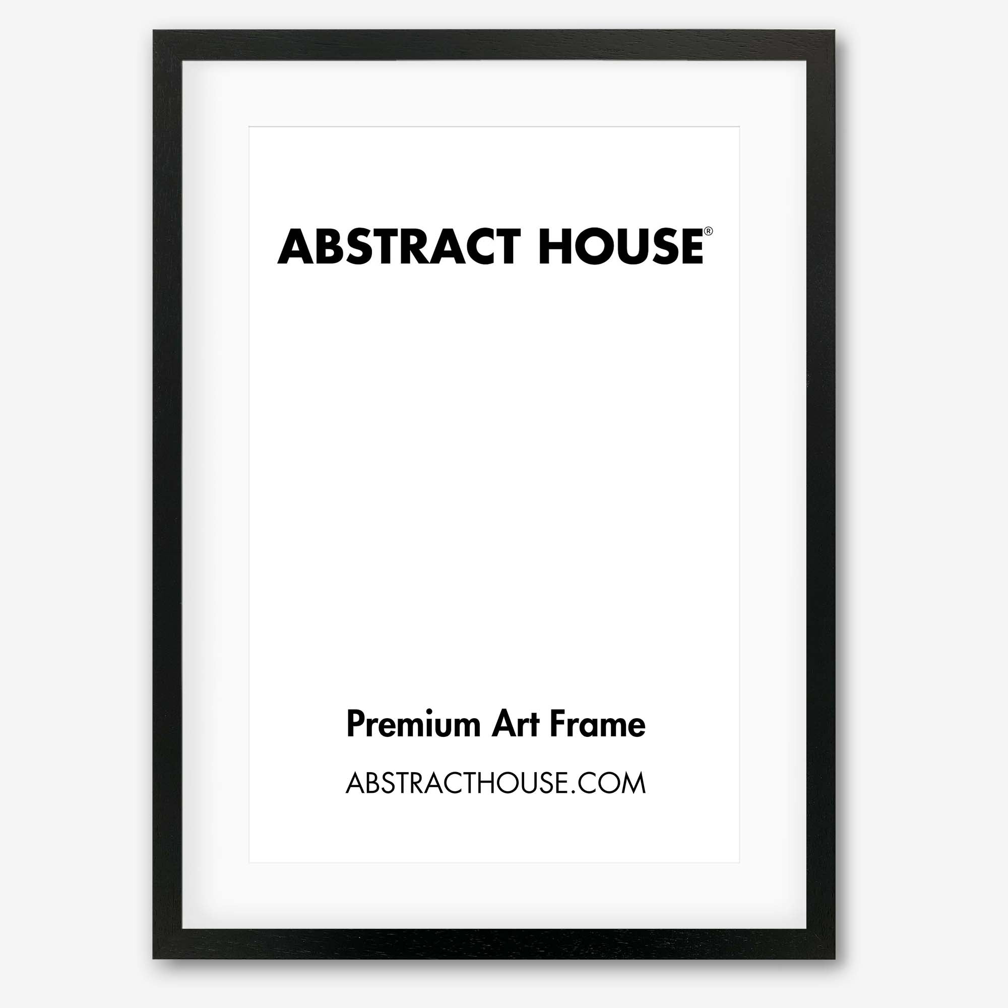 Black Wooden Picture Frame-Abstract House