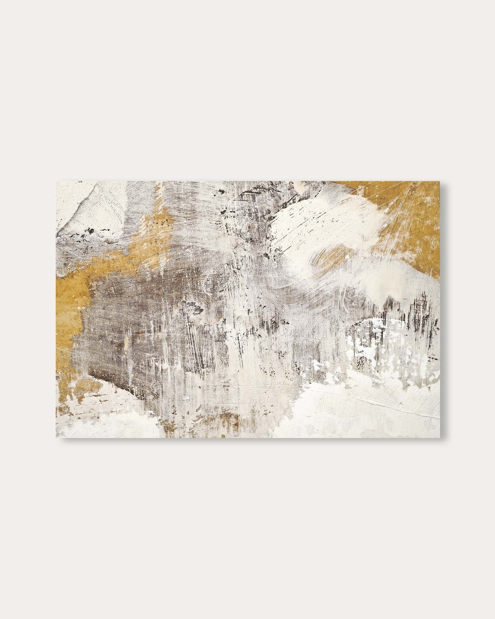 Golden Abstract Texture Wall Art Print