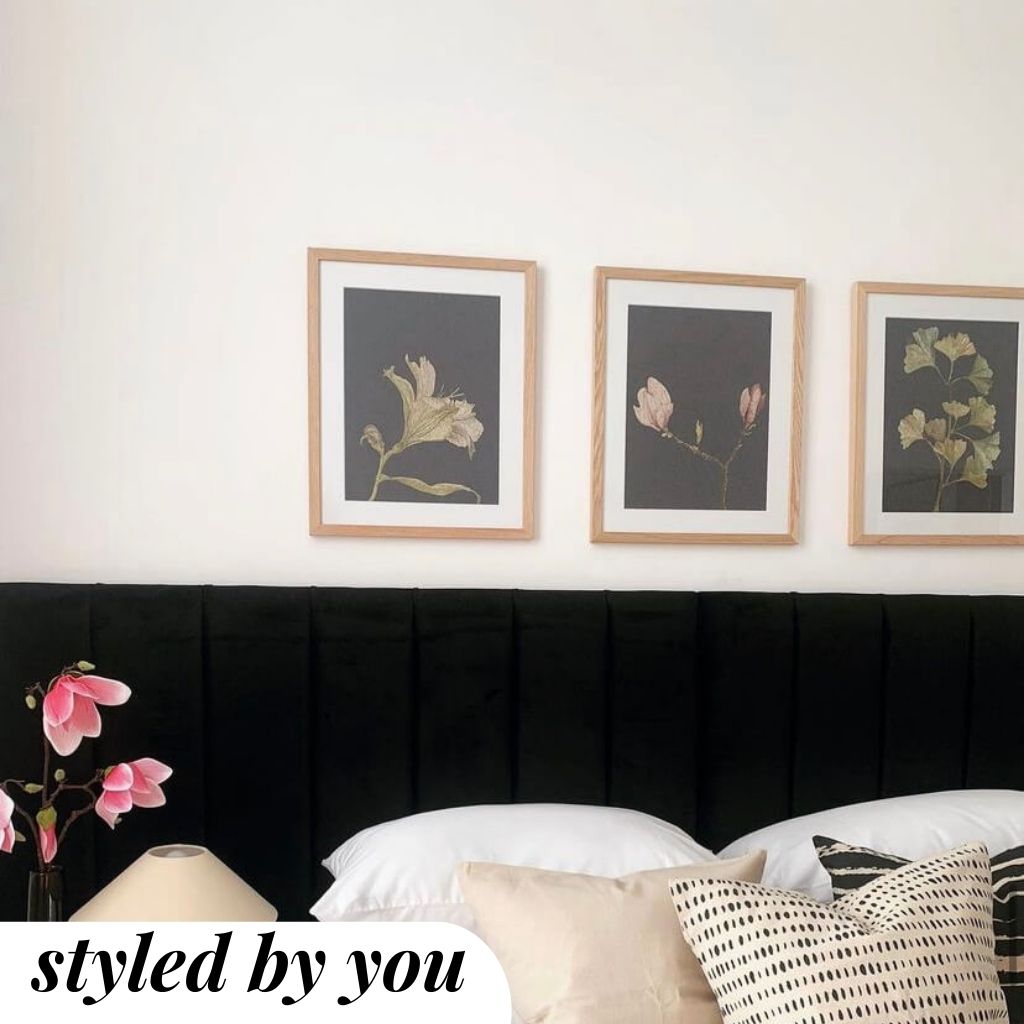 Vintage Botanical Leaves - Set Of 3 Prints-framed-Wall Art Print Set Of 3-Abstract House