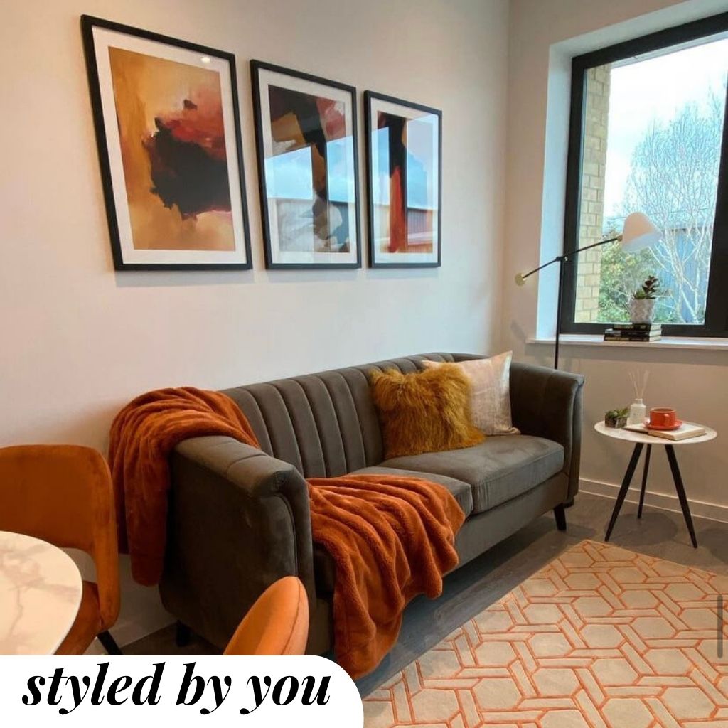 Abstract Sunburst - Print Set Of 3-framed-Wall Art Print Set Of 3-Abstract House