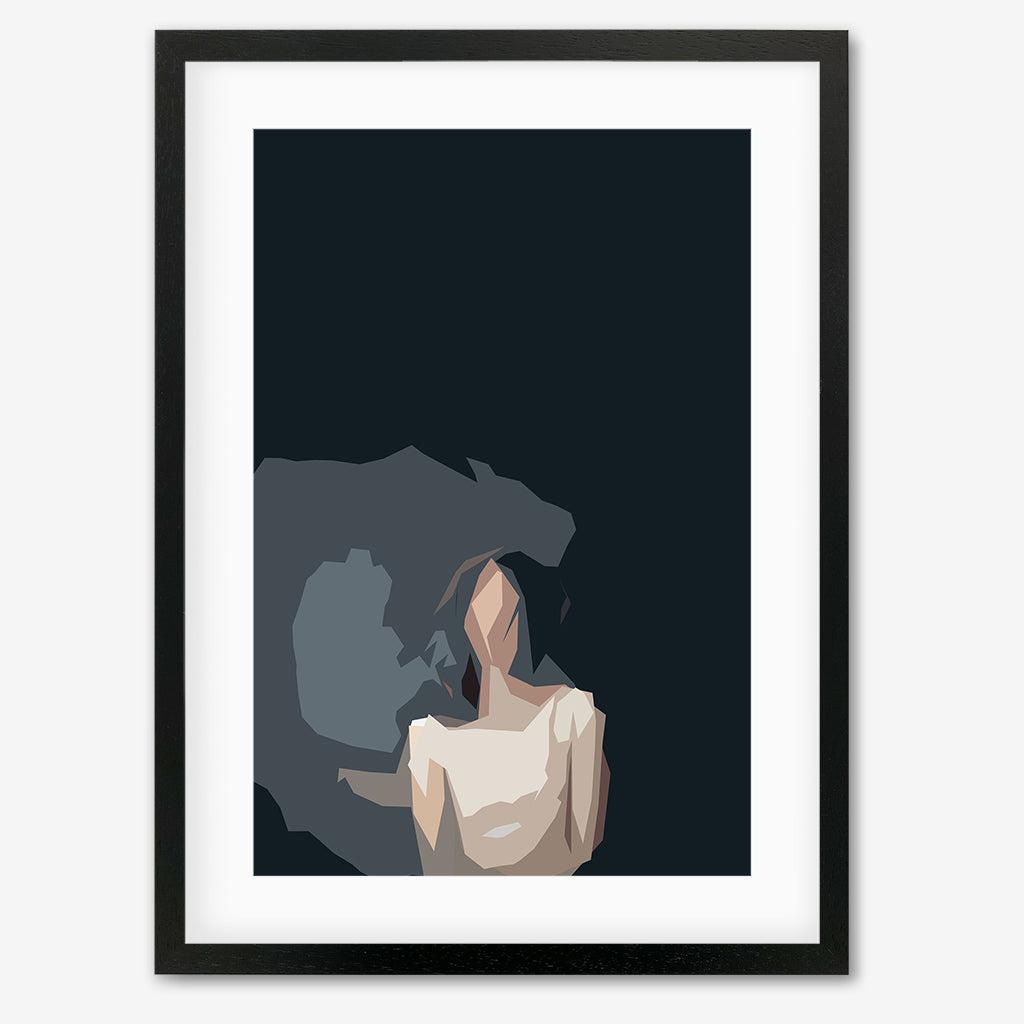 Abstract Portrait Art Print - Black Frame - Abstract House
